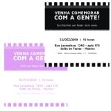 onde encontro convite para aniversário simples Minas Gerais